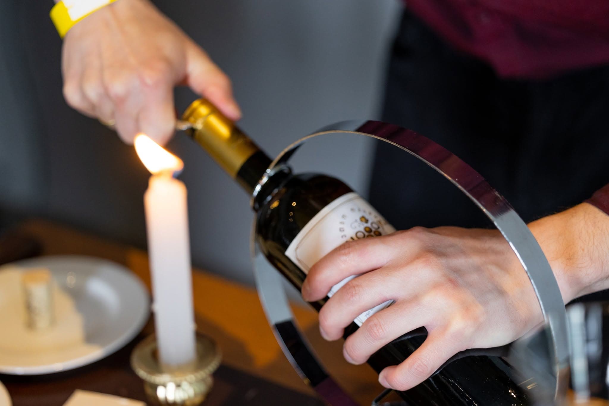 Decanting by candlelight